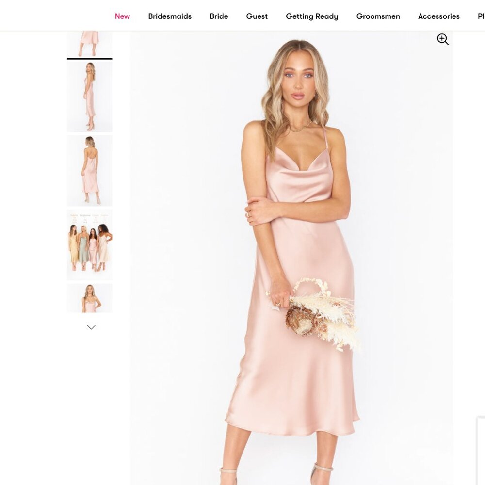 Show Me Your Mumu Verona Cowl Dress - Rose Gold Satin